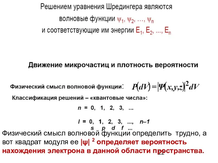 Физический смысл волновой функции определить трудно, а вот квадрат модуля ее