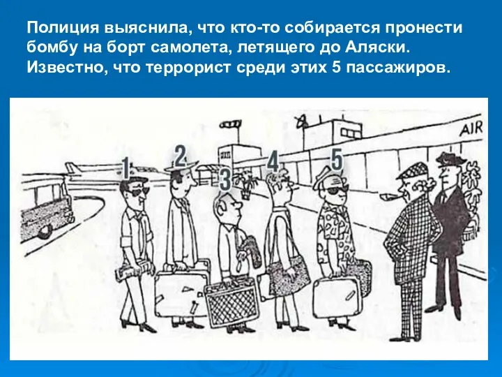 Полиция выяснила, что кто-то собирается пронести бомбу на борт самолета, летящего