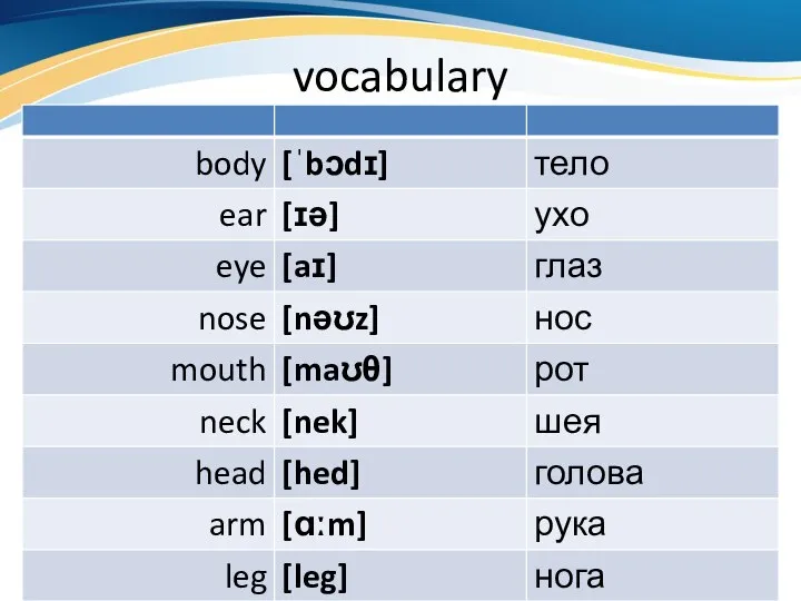 vocabulary