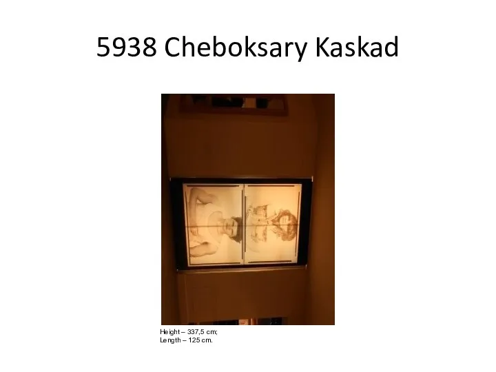 5938 Cheboksary Kaskad Height – 337,5 cm; Length – 125 cm.