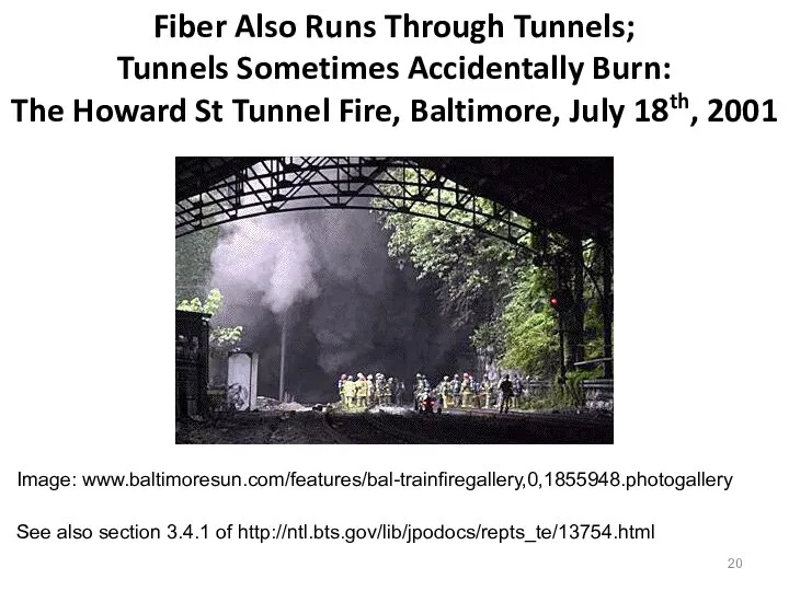 Fiber Also Runs Through Tunnels; Tunnels Sometimes Accidentally Burn: The Howard