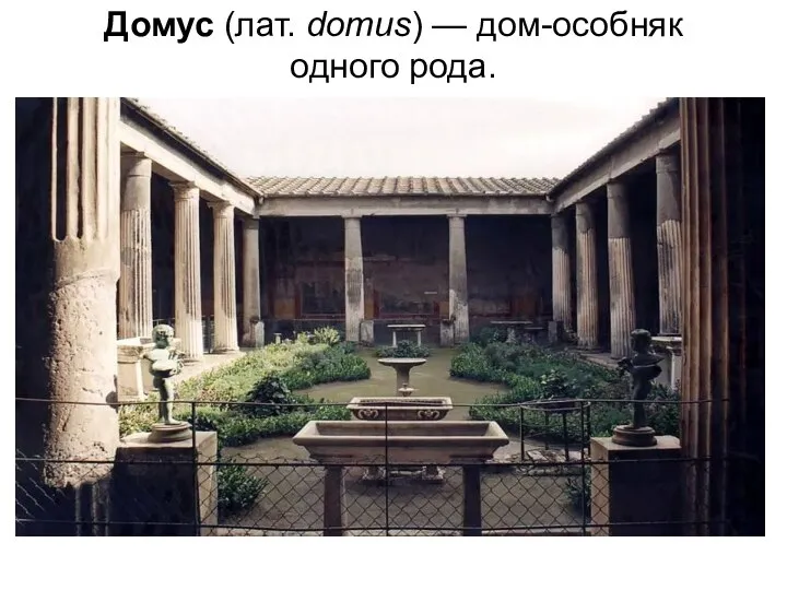 Домус (лат. domus) — дом-особняк одного рода.