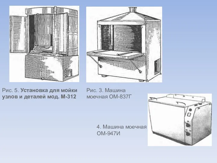 Рис. 5. Установка для мойки узлов и деталей мод. М-312 Рис.