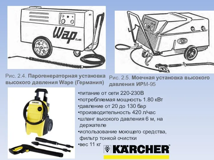 Рис. 2.4. Парогенераторная установка высокого давления Wаре (Германия) Рис. 2.5. Моечная