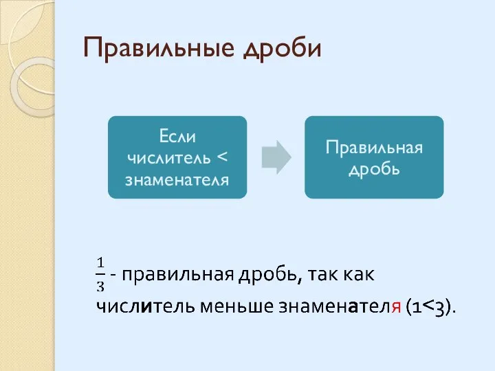 Правильные дроби