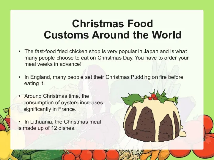 Christmas Food Customs Around the World The fast-food fried chicken shop
