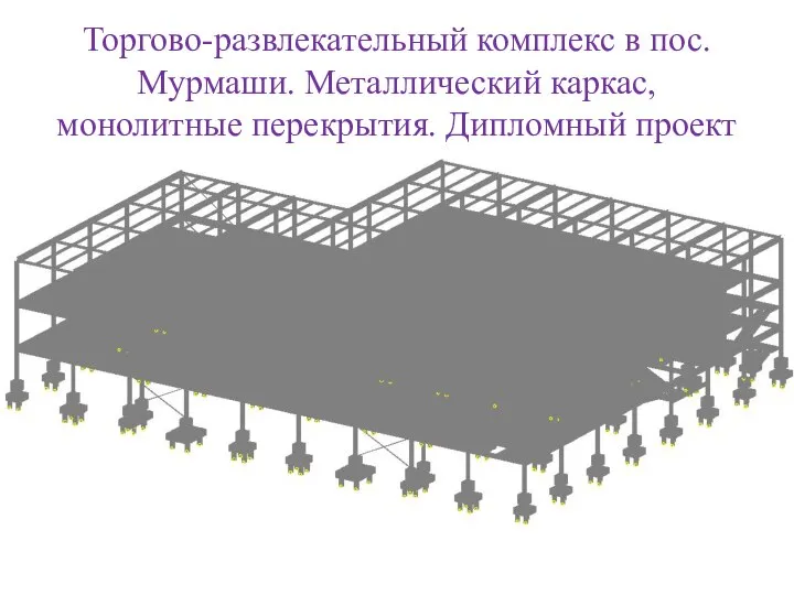 Торгово-развлекательный комплекс в пос. Мурмаши. Металлический каркас, монолитные перекрытия. Дипломный проект 2015 2015 г.