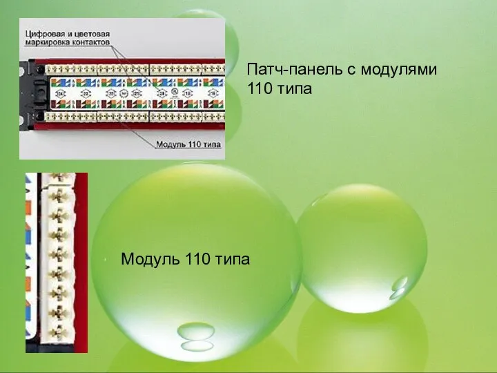 Патч-панель с модулями 110 типа Модуль 110 типа