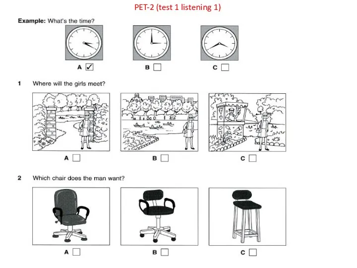 PET-2 (test 1 listening 1)