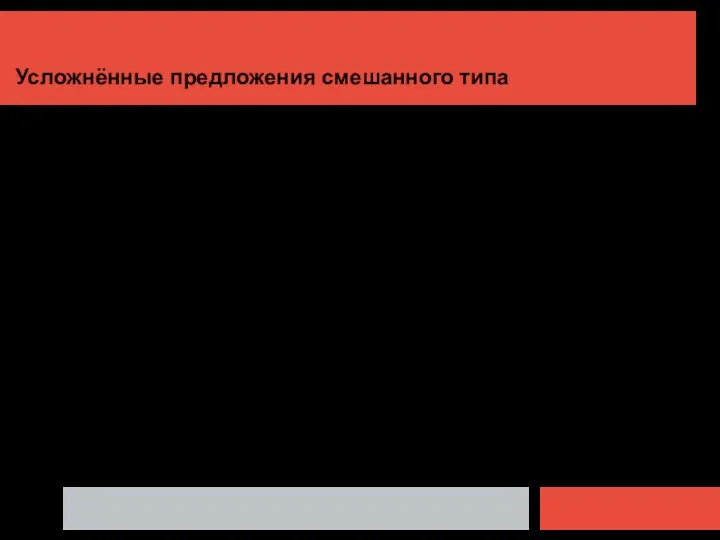 Усложнённые предложения смешанного типа Задание 6.Подчеркните грамматические основы, расставьте знаки препинания.