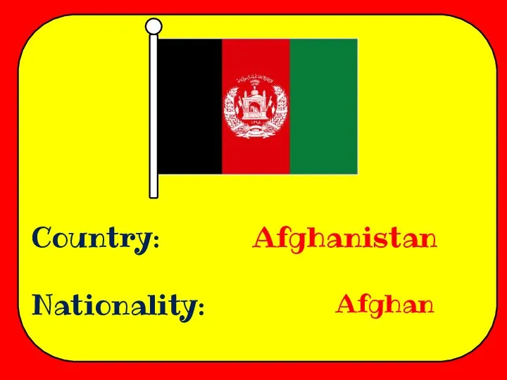 Country: Nationality: Afghanistan Afghan