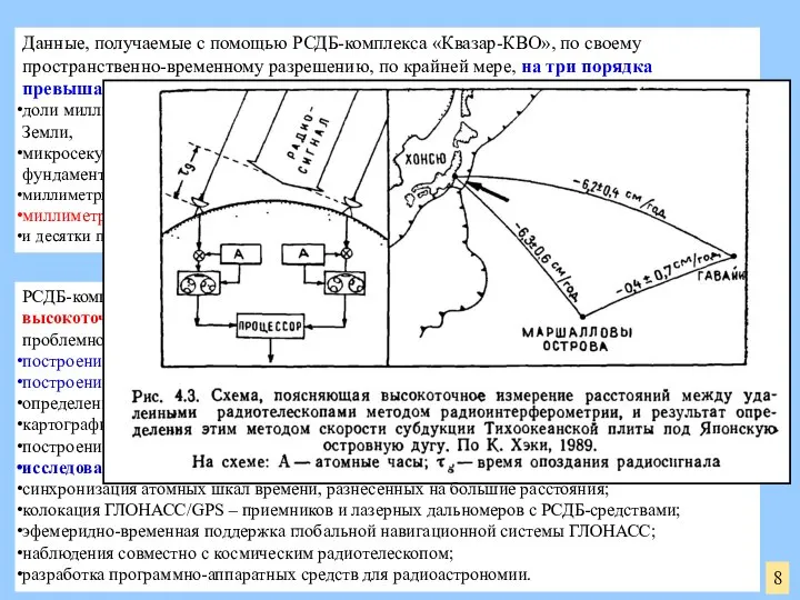 Данные, получаемые с помощью РСДБ-комплекса «Квазар-КВО», по своему пространственно-временному разрешению, по