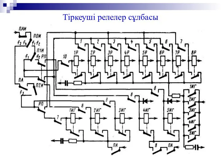 Тіркеуші релелер сұлбасы