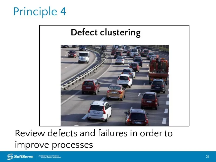 European Headquarters – Lviv, Ukraine Principle 4 Defect clustering Review defects