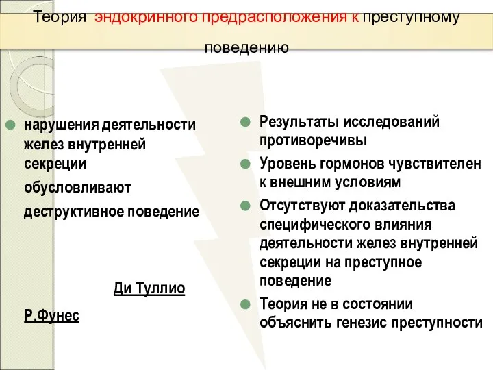 нарушения деятельности желез внутренней секреции обусловливают деструктивное поведение Ди Туллио Р.Фунес