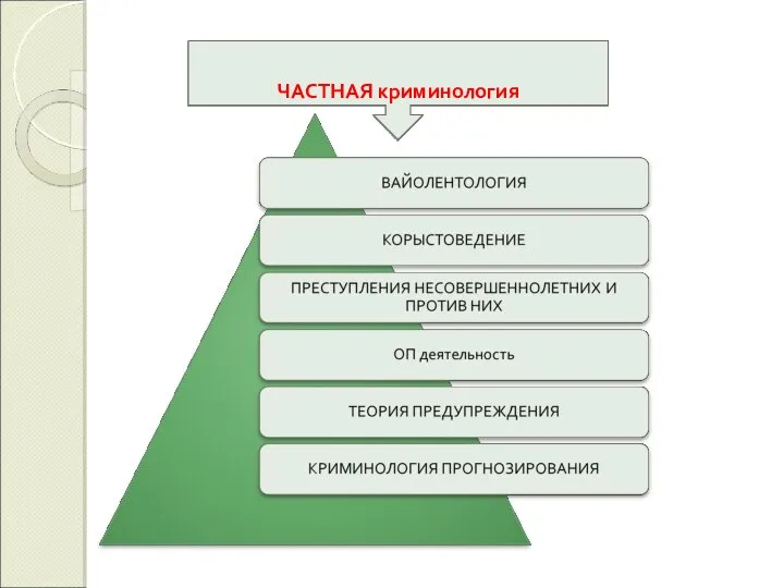 ЧАСТНАЯ криминология