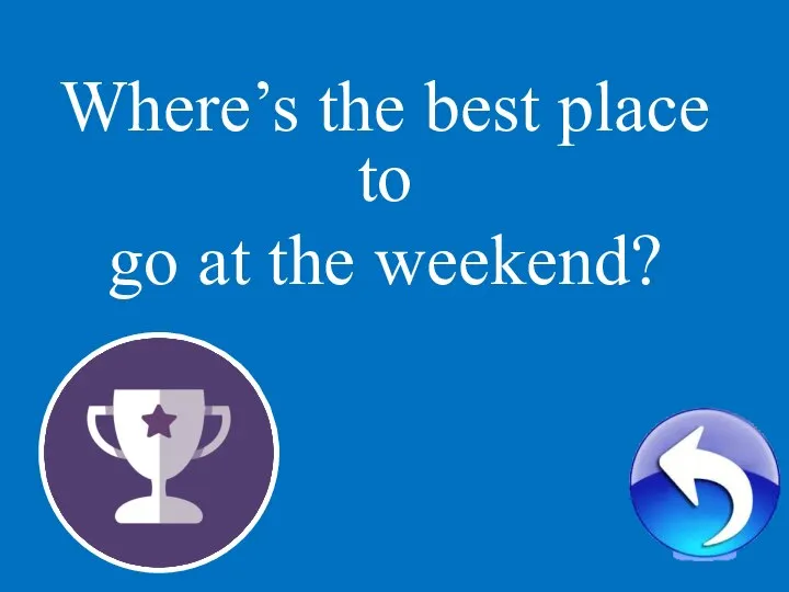 3 Where’s the best place to go at the weekend?