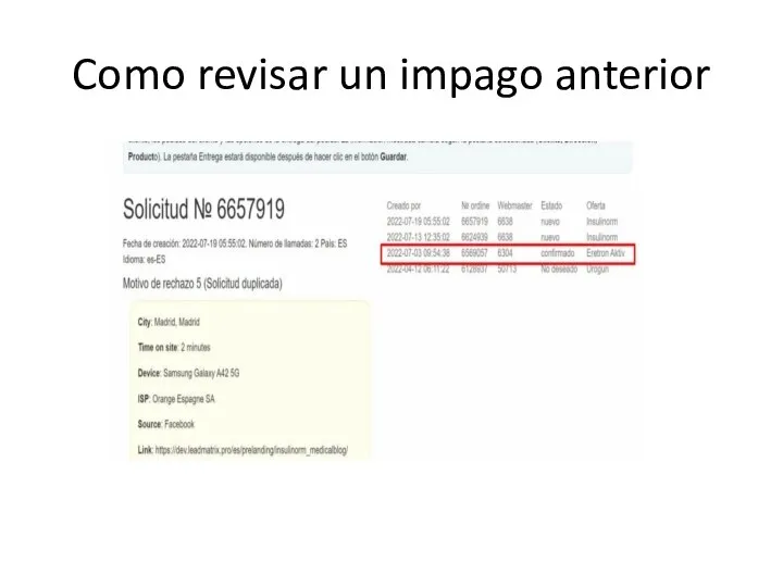 Como revisar un impago anterior