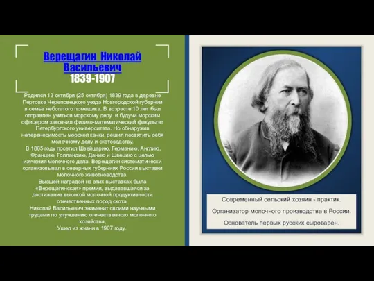 Верещагин Николай Васильевич 1839-1907 Родился 13 октября (25 октября) 1839 года