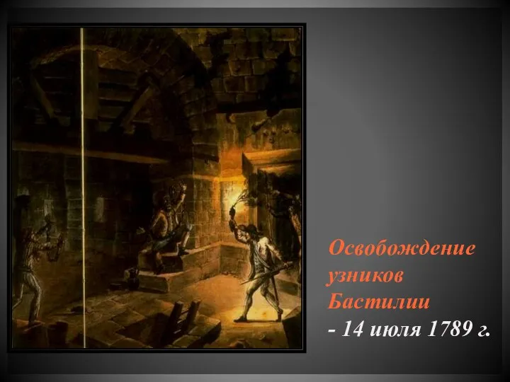 Освобождение узников Бастилии - 14 июля 1789 г.