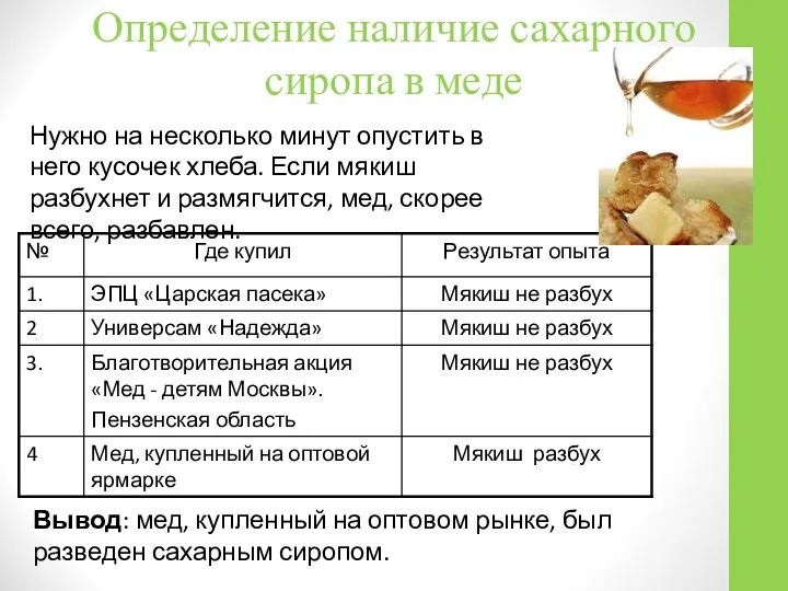 Нужно на несколько минут опустить в него кусочек хлеба. Если мякиш