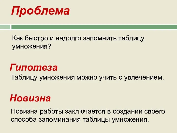 Как быстро и надолго запомнить таблицу умножения? Проблема Таблицу умножения можно