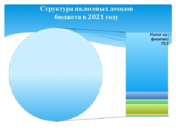 Структура налоговых доходов бюджета в 2021 году