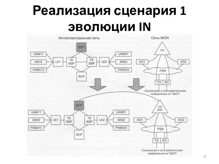 Реализация сценария 1 эволюции IN