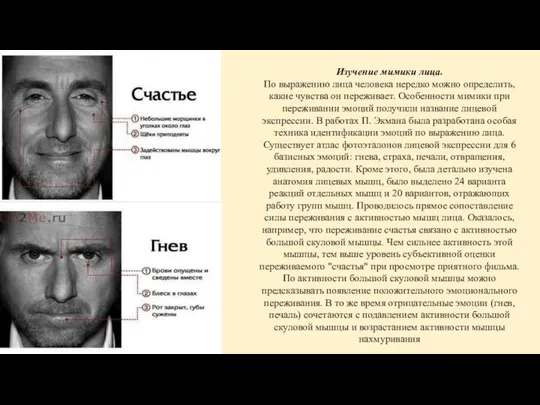 Изучение мимики лица. По выражению лица человека нередко можно определить, какие