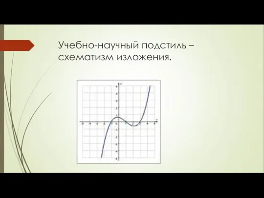 Учебно-научный подстиль – схематизм изложения.