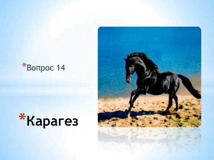 Вопрос 14 Карагез