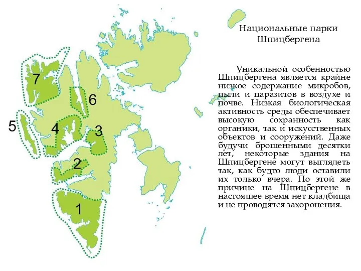 Уникальной особенностью Шпицбергена является крайне низкое содержание микробов, пыли и паразитов