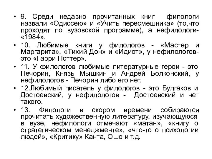 9. Среди недавно прочитанных книг филологи назвали «Одиссею» и «Учить пересмешника»