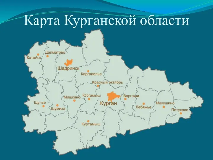 Карта Курганской области