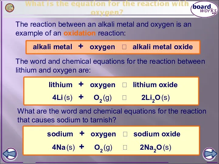 What are the word and chemical equations for the reaction that