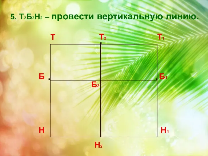 5. Т2Б2Н2 – провести вертикальную линию. Б2 Н2