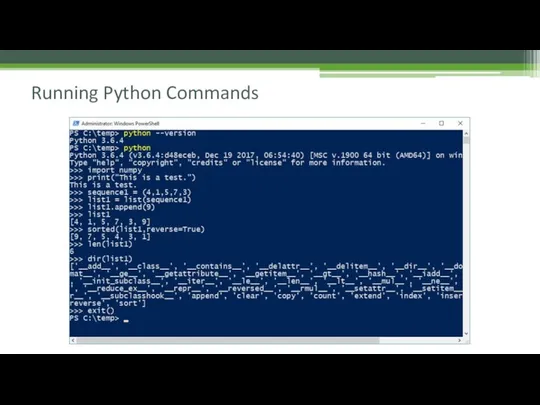 Running Python Commands