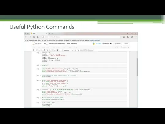 Useful Python Commands