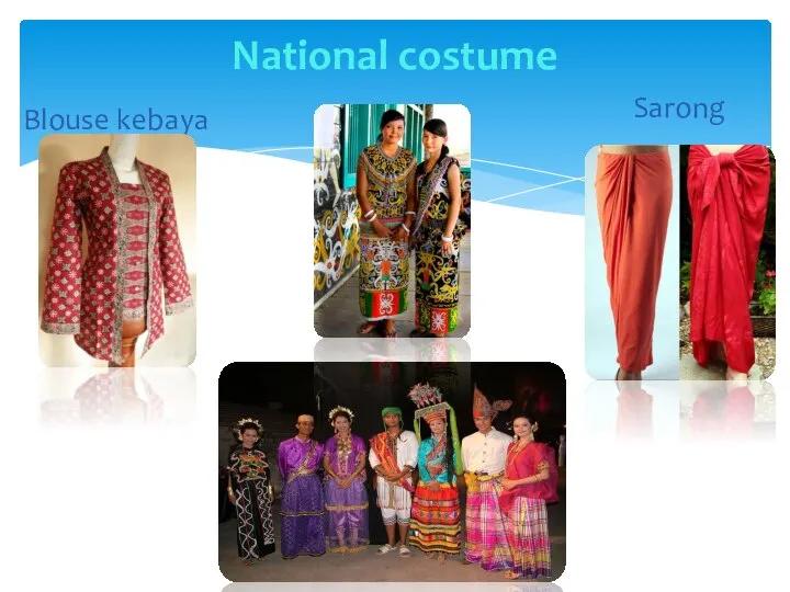 National costume Blouse kebaya Sarong