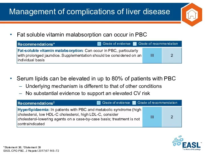 Management of complications of liver disease *Statement 38; †Statement 39 EASL