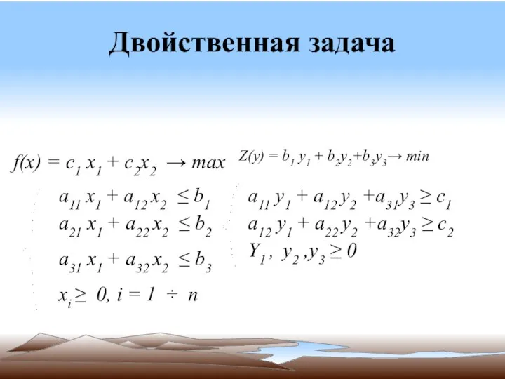 4.2.3 Двойственные задачи ЗЛП