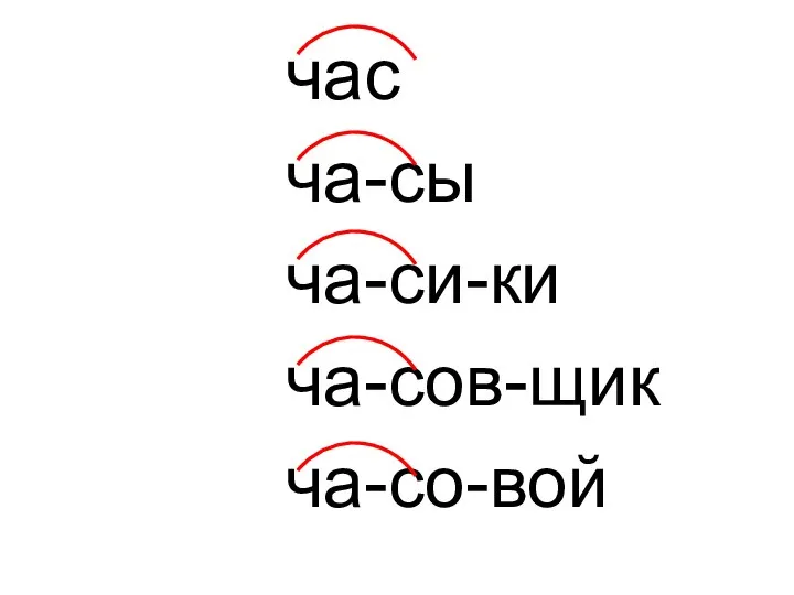 час ча-сы ча-си-ки ча-сов-щик ча-со-вой