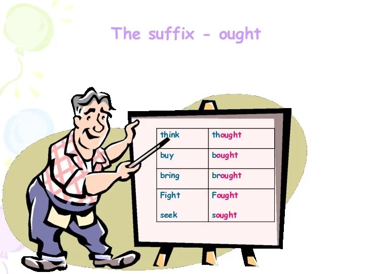 The suffix - ought