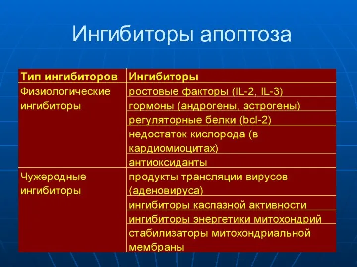 Ингибиторы апоптоза