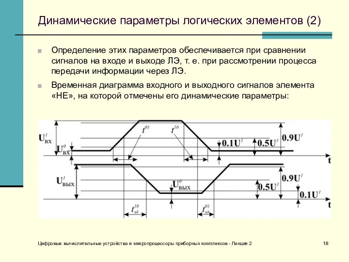 Цифровые вычислительные устройства и микропроцессоры приборных комплексов - Лекция 2 Динамические