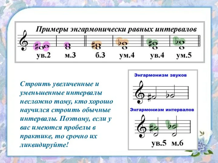 Строить увеличенные и уменьшенные интервалы несложно тому, кто хорошо научился строить