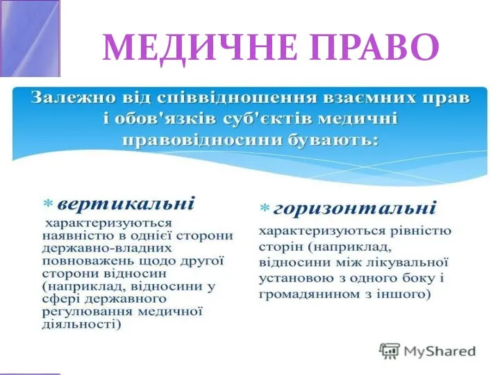 МЕДИЧНЕ ПРАВО