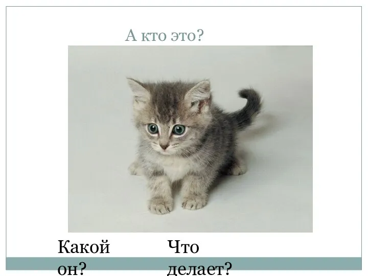 А кто это? Какой он? Что делает?