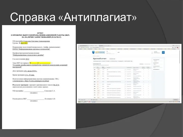 Справка «Антиплагиат»