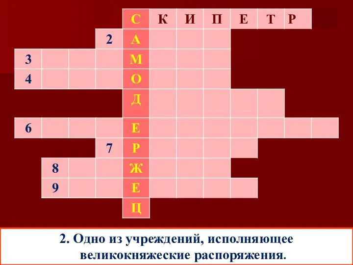 2. Одно из учреждений, исполняющее великокняжеские распоряжения.